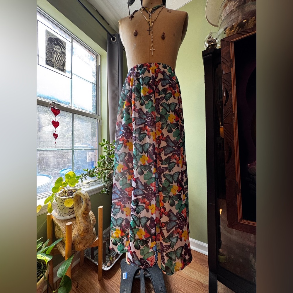 Antthony Multicolor Butterfly A-Line Skirt